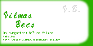 vilmos becs business card